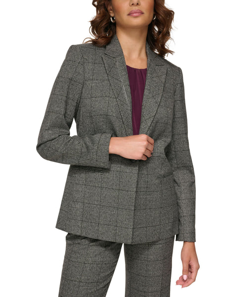 Petite Menswear One-Button Blazer